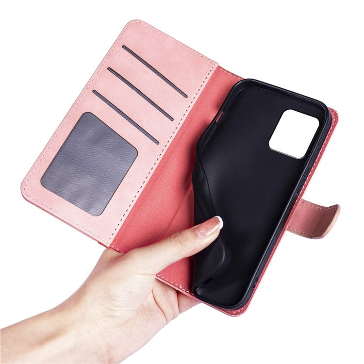 For Motorola Moto X30 Pro 5G / Edge 30 Ultra 5G Phone Case Anti-Drop Shockproof Case Color Splicing PU Leather TPU Cover with Stand Wallet - Pink