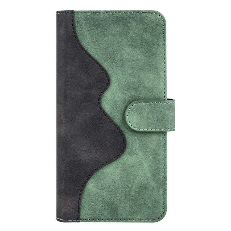 For Motorola Moto X30 Pro 5G / Edge 30 Ultra 5G Phone Case Anti-Drop Shockproof Case Color Splicing PU Leather TPU Cover with Stand Wallet - Green
