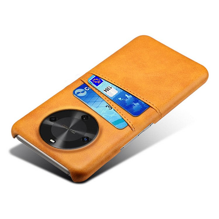 For Huawei Maimang 30 5G Case Dual Card Slots PU Leather + Hard PC Phone Cover - Orange