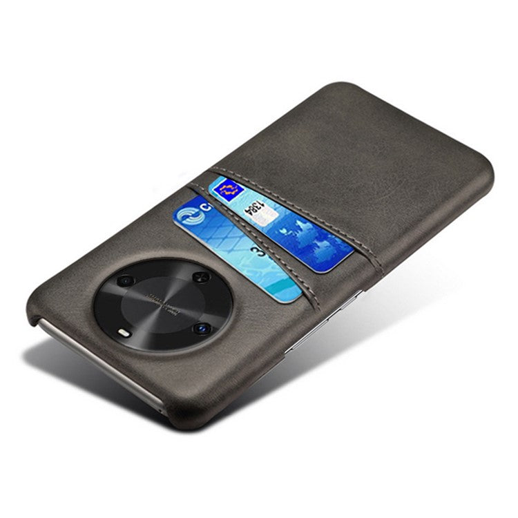 For Huawei Maimang 30 5G Case Dual Card Slots PU Leather + Hard PC Phone Cover - Black