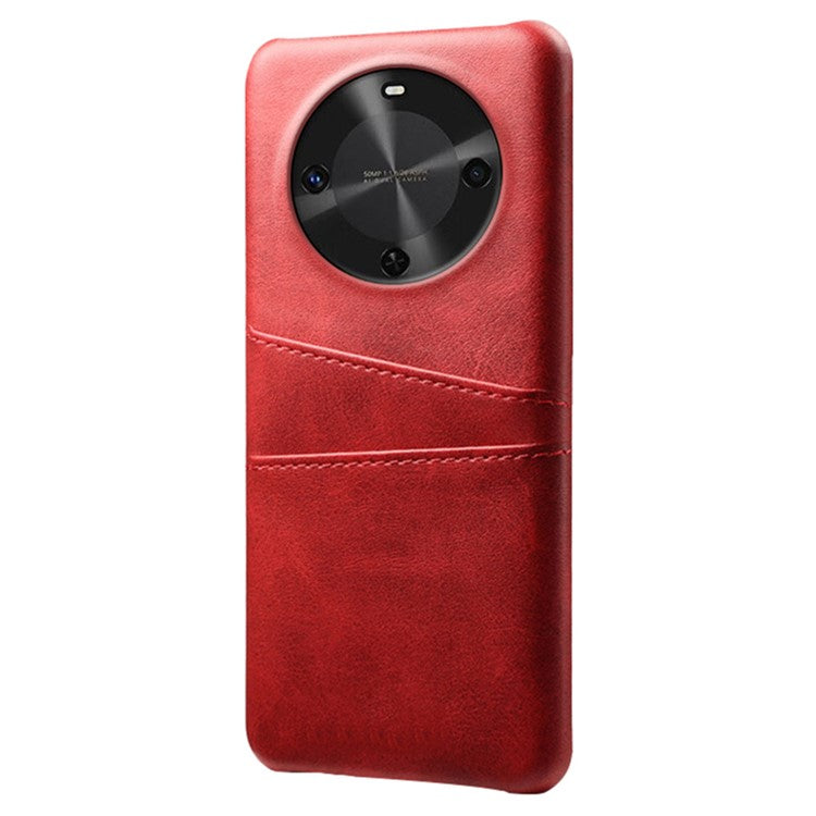 For Huawei Maimang 30 5G Case Dual Card Slots PU Leather + Hard PC Phone Cover - Red