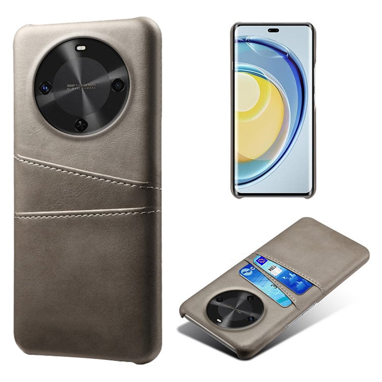 For Huawei Maimang 30 5G Case Dual Card Slots PU Leather + Hard PC Phone Cover - Grey