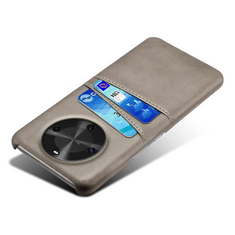 For Huawei Maimang 30 5G Case Dual Card Slots PU Leather + Hard PC Phone Cover - Grey