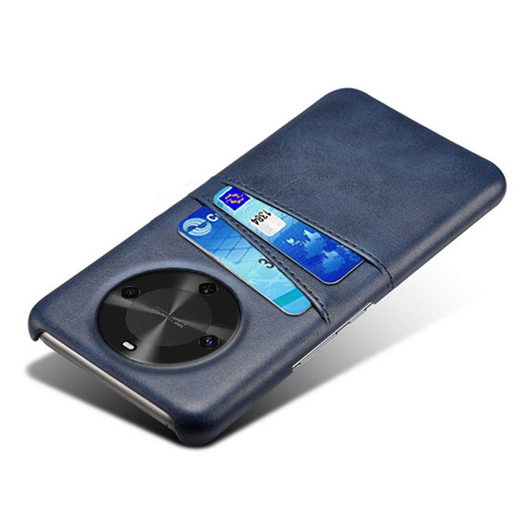 For Huawei Maimang 30 5G Case Dual Card Slots PU Leather + Hard PC Phone Cover - Blue