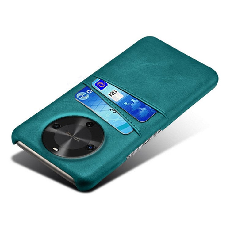 For Huawei Maimang 30 5G Case Dual Card Slots PU Leather + Hard PC Phone Cover - Green