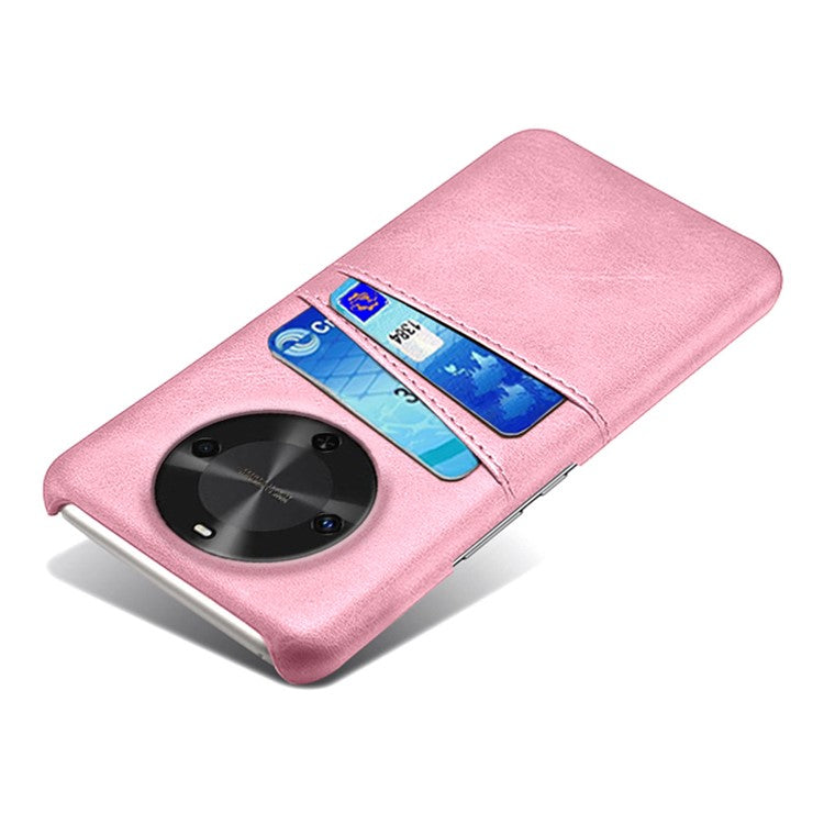 For Huawei Maimang 30 5G Case Dual Card Slots PU Leather + Hard PC Phone Cover - Rose Gold
