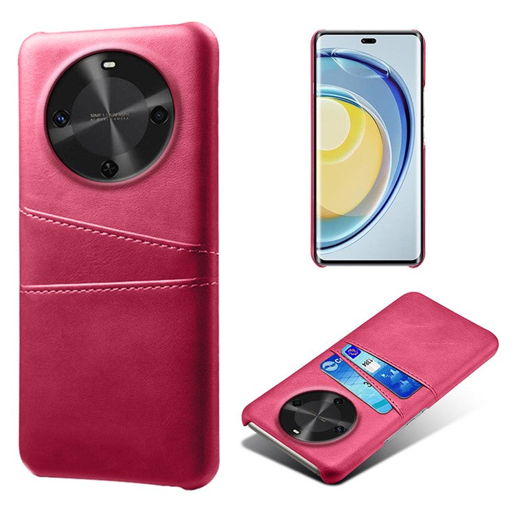 For Huawei Maimang 30 5G Case Dual Card Slots PU Leather + Hard PC Phone Cover - Rose