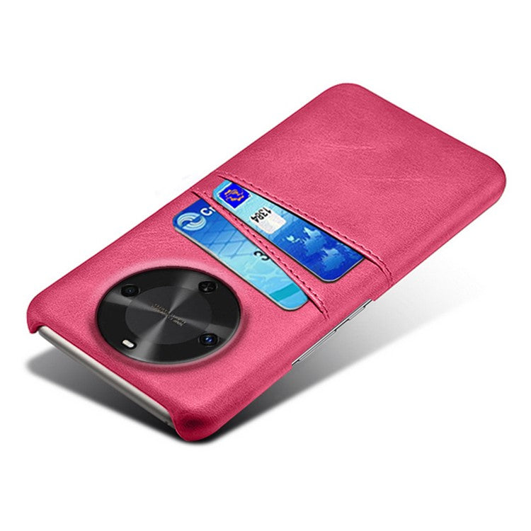 For Huawei Maimang 30 5G Case Dual Card Slots PU Leather + Hard PC Phone Cover - Rose