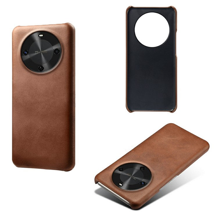 For Huawei Maimang 30 5G Case Calf Texture PU Leather Hard PC Protective Phone Cover - Brown