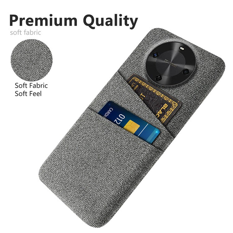 For Huawei Maimang 30 5G Case Cloth + Hard PC Phone Cover with Dual Card Slots - Grey