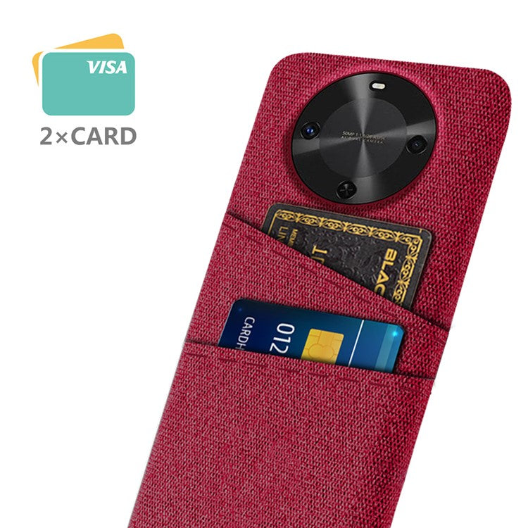For Huawei Maimang 30 5G Case Cloth + Hard PC Phone Cover with Dual Card Slots - Red