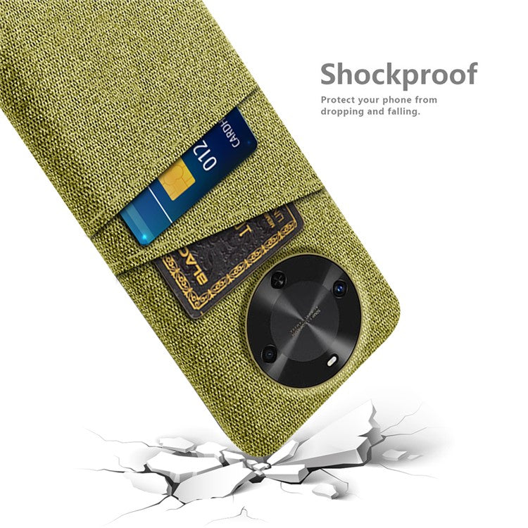 For Huawei Maimang 30 5G Case Cloth + Hard PC Phone Cover with Dual Card Slots - Yellow