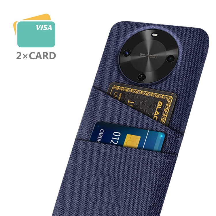 For Huawei Maimang 30 5G Case Cloth + Hard PC Phone Cover with Dual Card Slots - Blue