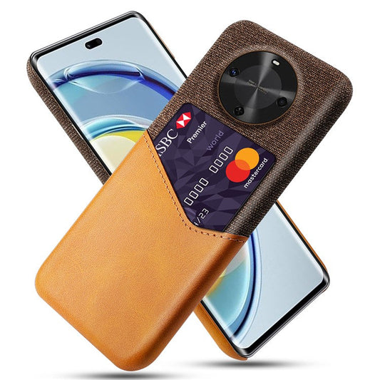 For Huawei Maimang 30 5G Case Cloth Texture PU Leather Hard PC Card Slot Phone Cover - Orange
