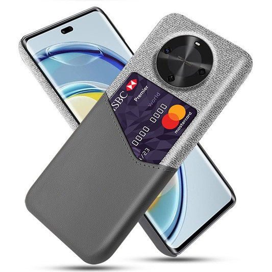 For Huawei Maimang 30 5G Case Cloth Texture PU Leather Hard PC Card Slot Phone Cover - Grey