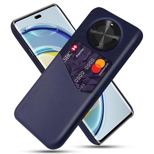 For Huawei Maimang 30 5G Case Cloth Texture PU Leather Hard PC Card Slot Phone Cover - Blue