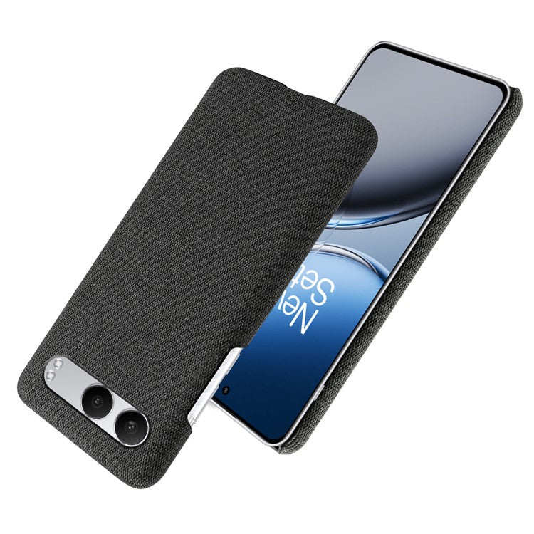 For OnePlus Nord 4 Case Cloth Texture Anti-Scratch Protective PC Phone Cover - Black