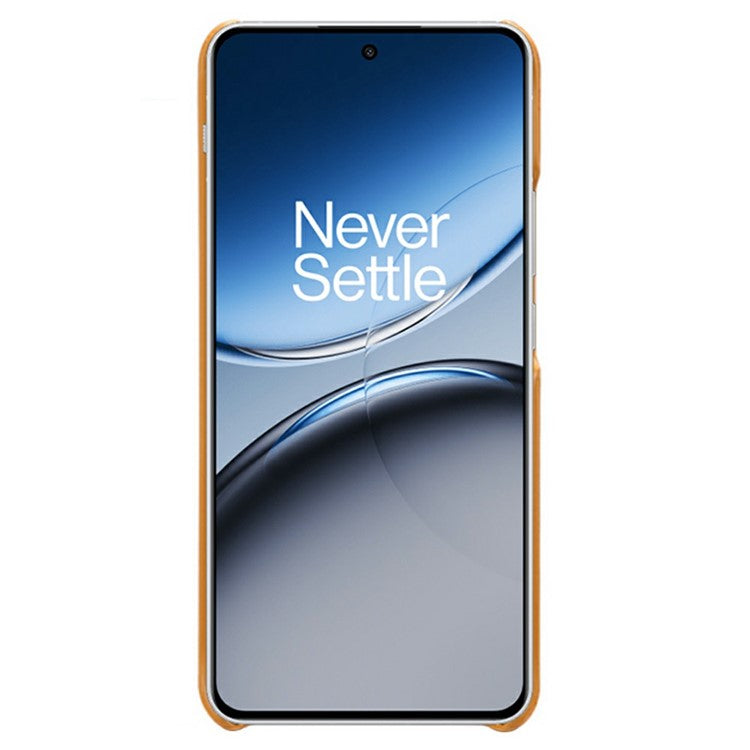 For OnePlus Nord 4 Case Calf Texture PU Leather Hard PC Protective Phone Cover - Orange