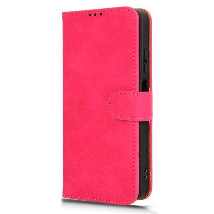 For Infinix Hot 50 5G Leather Case Skin-Feel Anti-Drop Wallet Flip Phone Cover - Rose