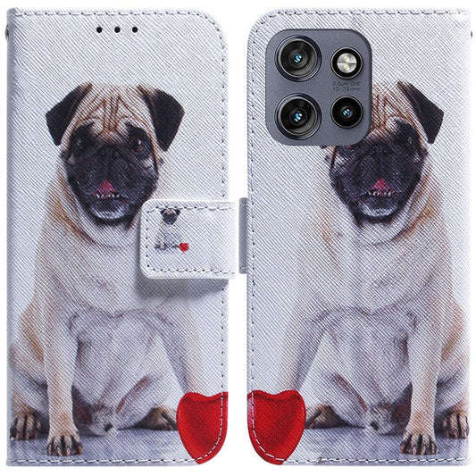 For Motorola Edge 50 Neo 5G / Moto S50 5G / Thinkphone 25 5G Wallet Case Pattern Print Leather Phone Cover - Dog