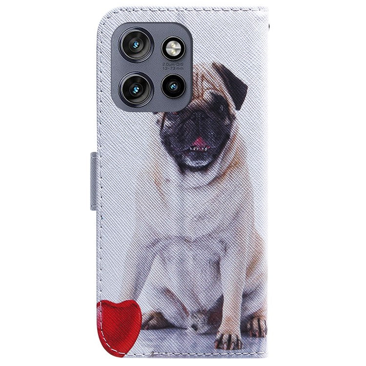 For Motorola Edge 50 Neo 5G / Moto S50 5G / Thinkphone 25 5G Wallet Case Pattern Print Leather Phone Cover - Dog