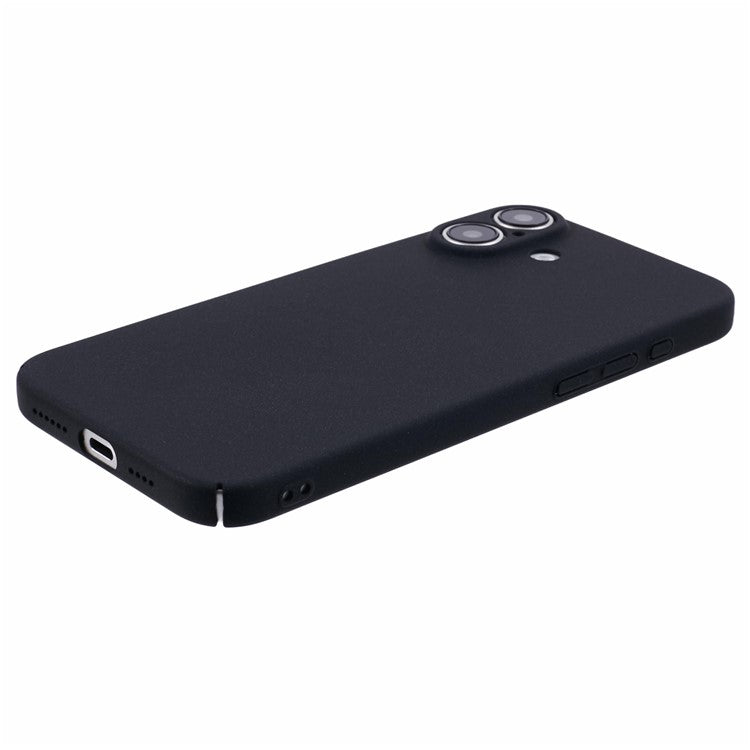 For iPhone 16 Plus Case Matte Hard PC Ultra-Slim Cell Phone Cover - Black