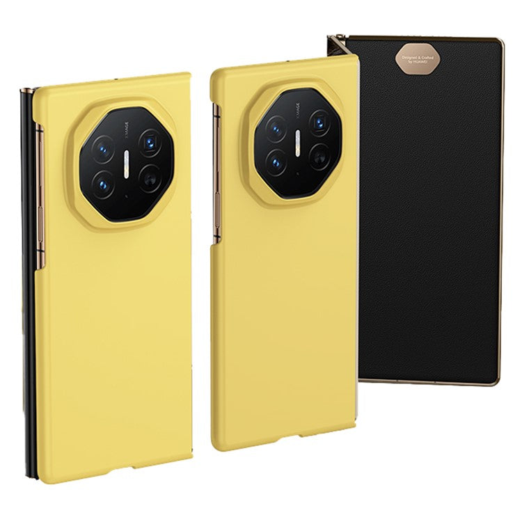 For Huawei Mate XT Ultimate Case Skin Feeling Hard PC Phone Cover - Yellow