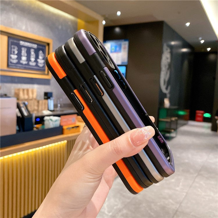 WOLMTT For iPhone 16 Pro Case Colorful Frame Soft TPU Clear Phone Cover - Black