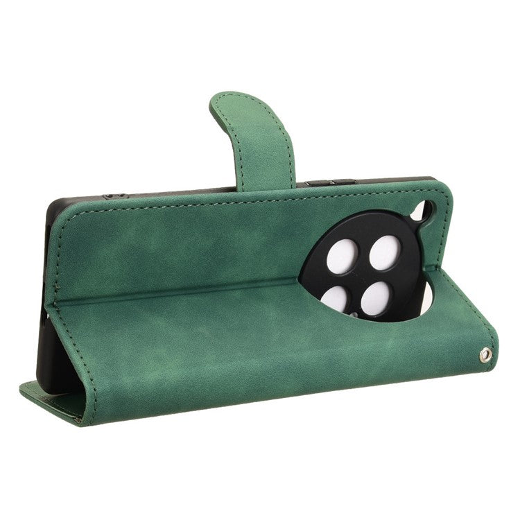 For Infinix Zero 40 4G Leather Case Skin-Feel Anti-Drop Wallet Flip Phone Cover - Green