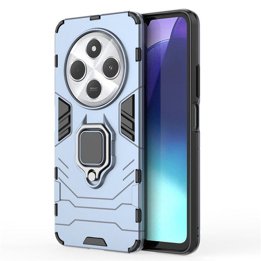 For Xiaomi Poco C75 4G / Redmi 14R 5G / 14C 4G Case PC+TPU Protective Phone Cover with Ring Kickstand - Blue