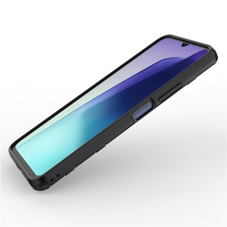 For Xiaomi Poco C75 4G / Redmi 14R 5G / 14C 4G Case PC+TPU Shockproof Phone Cover with Kickstand - Black