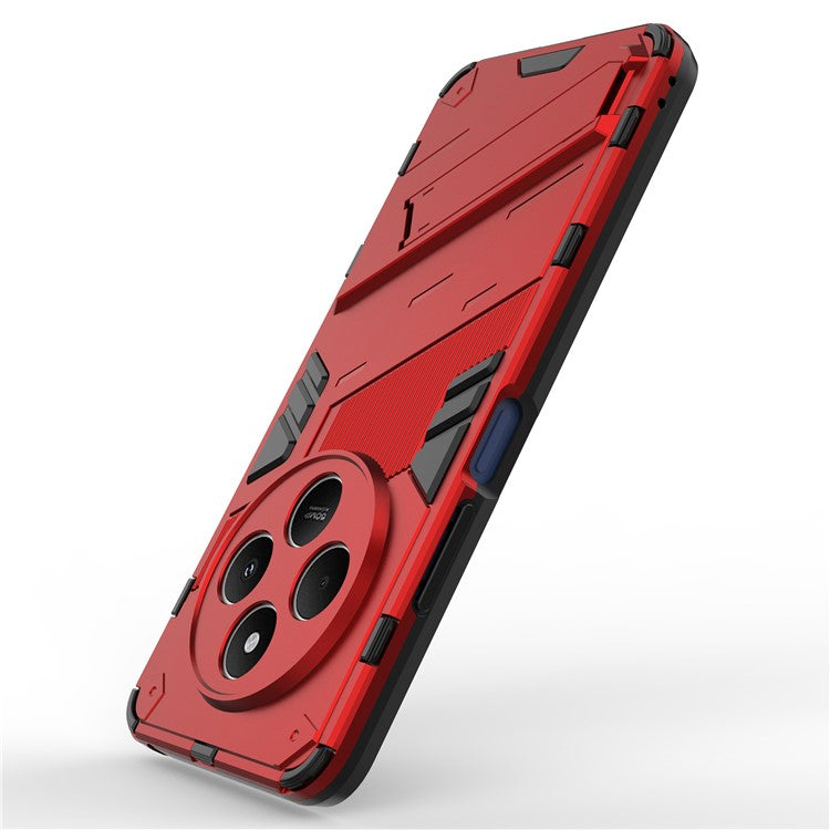 For Xiaomi Poco C75 4G / Redmi 14R 5G / 14C 4G Case PC+TPU Shockproof Phone Cover with Kickstand - Red