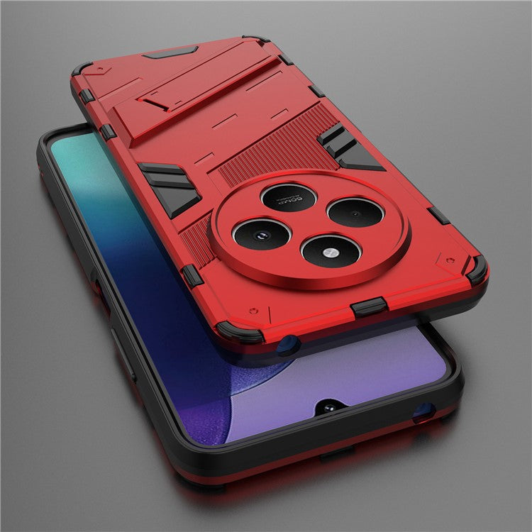 For Xiaomi Poco C75 4G / Redmi 14R 5G / 14C 4G Case PC+TPU Shockproof Phone Cover with Kickstand - Red