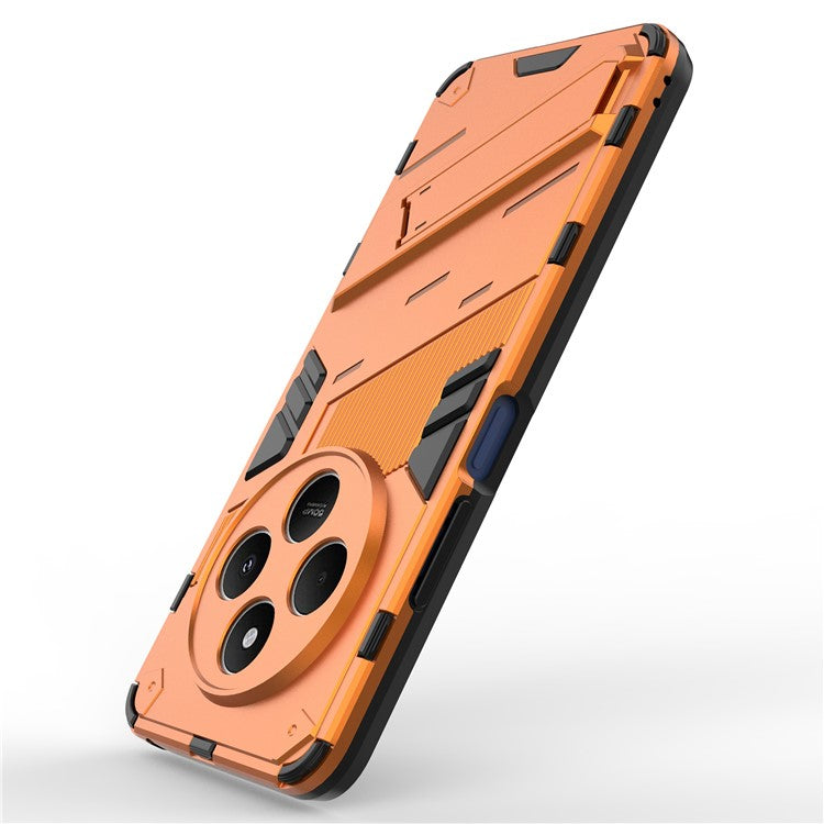 For Xiaomi Poco C75 4G / Redmi 14R 5G / 14C 4G Case PC+TPU Shockproof Phone Cover with Kickstand - Orange