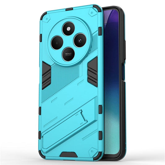 For Xiaomi Poco C75 4G / Redmi 14R 5G / 14C 4G Case PC+TPU Shockproof Phone Cover with Kickstand - Baby Blue