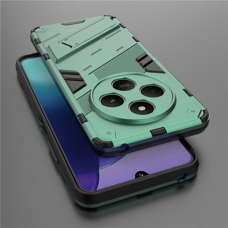 For Xiaomi Poco C75 4G / Redmi 14R 5G / 14C 4G Case PC+TPU Shockproof Phone Cover with Kickstand - Green