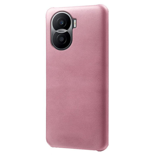 For Honor X40i 5G Slim Shockproof Phone Cover Calf Texture PU Leather Coated Hard PC Anti-Scratch Phone Case - Rose Gold