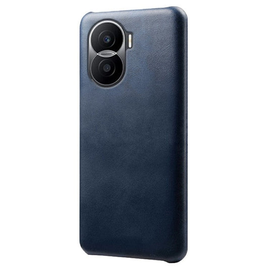 For Honor X40i 5G Slim Shockproof Phone Cover Calf Texture PU Leather Coated Hard PC Anti-Scratch Phone Case - Blue
