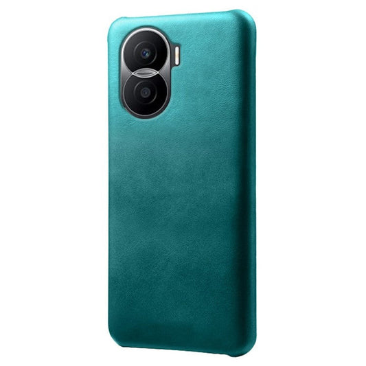 For Honor X40i 5G Slim Shockproof Phone Cover Calf Texture PU Leather Coated Hard PC Anti-Scratch Phone Case - Green