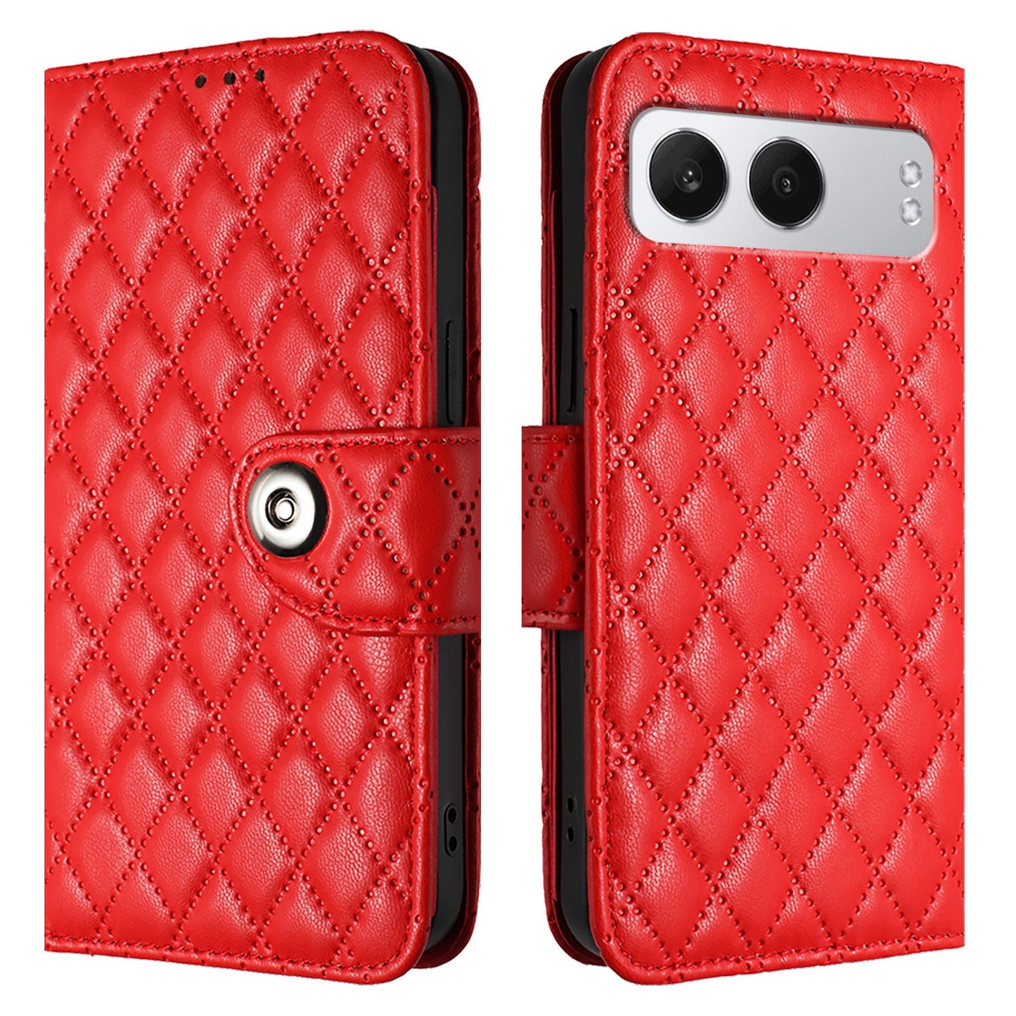 For OnePlus Nord 4 Case YB Imprinting Series-8 Leather Wallet Phone Cover with 7 Card Slots - Red