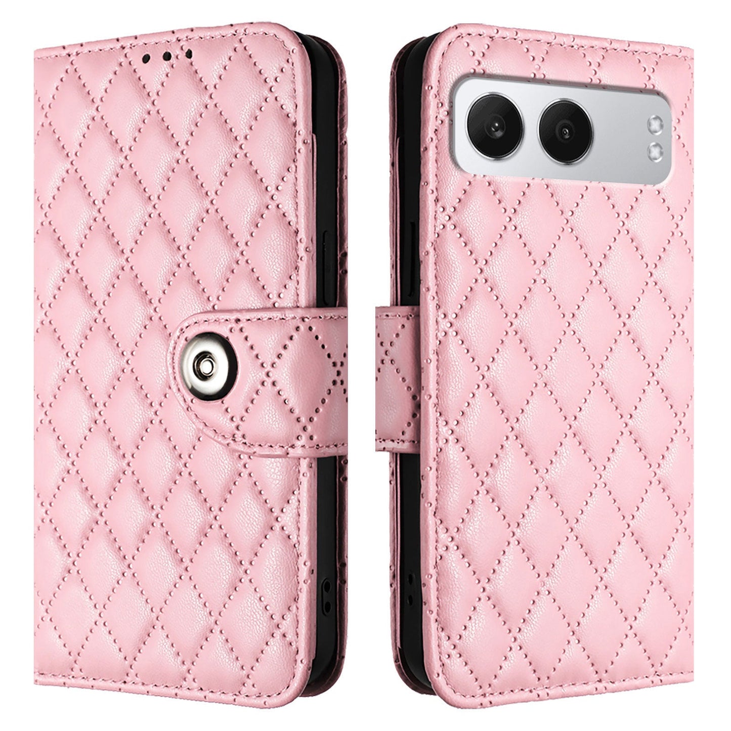 For OnePlus Nord 4 Case YB Imprinting Series-8 Leather Wallet Phone Cover with 7 Card Slots - Pink
