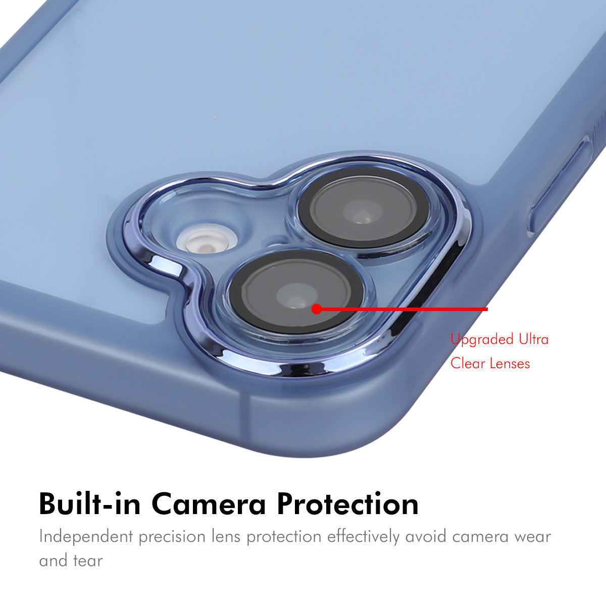 For iPhone 16 Plus ENKAY HAT PRINCE Case Matte TPU Phone Cover with Lens Film + 9H Glass Protector - Purple