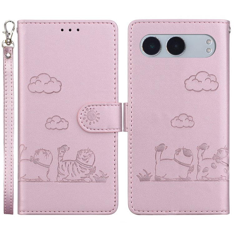 For OnePlus Nord 4 Case RFID Blocking Kitten Pattern TPU+PU Leather Phone Cover - Pink