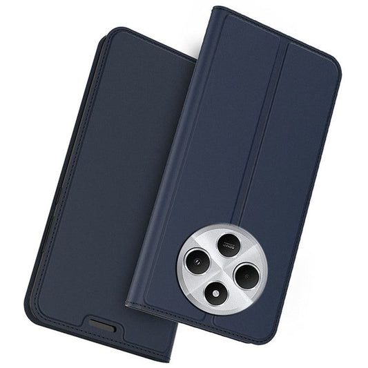 For Xiaomi Poco C75 4G / Redmi 14R 5G / 14C 4G Case PU Leather Phone Cover with Card Holder Stand Magnetic Closure - Blue