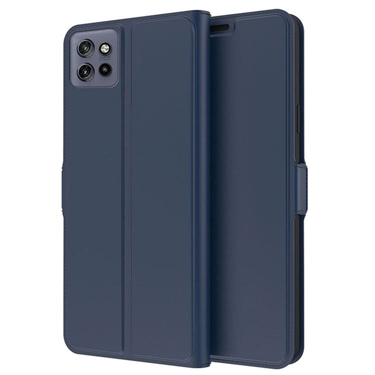 For Motorola Edge 50 Neo 5G / Moto S50 5G / Thinkphone 25 5G Case Shockproof TPU Inner Shell Leather Phone Cover Card Slot - Blue
