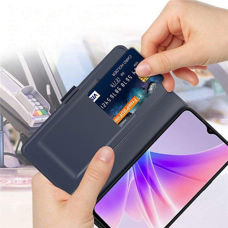 For Motorola Edge 50 Neo 5G / Moto S50 5G / Thinkphone 25 5G Case Shockproof TPU Inner Shell Leather Phone Cover Card Slot - Blue