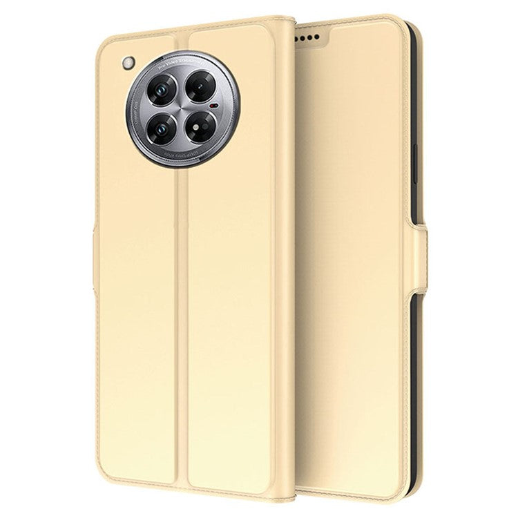 For Infinix Zero 40 5G Case Shockproof TPU Inner Shell Leather Phone Cover Card Slot - Gold