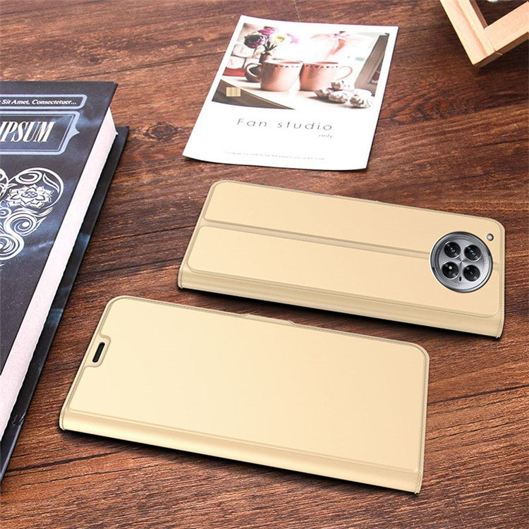 For Infinix Zero 40 5G Case Shockproof TPU Inner Shell Leather Phone Cover Card Slot - Gold