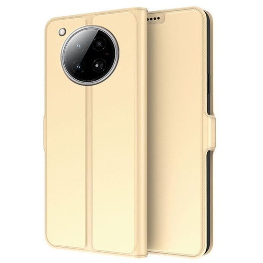For Infinix Zero 40 4G Case Shockproof TPU Inner Shell Leather Phone Cover Card Slot - Gold