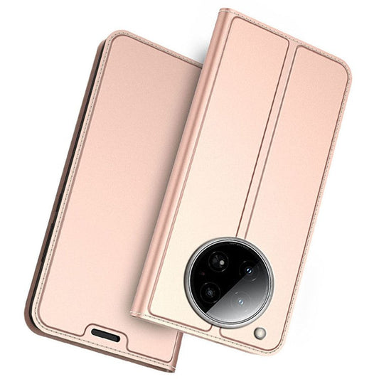 For Infinix Zero 40 4G Case PU Leather Phone Cover with Card Holder Stand Magnetic Closure - Rose Gold